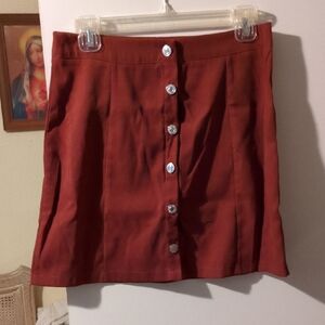 SHEIN Brown A-Line Pleated Mini Skirt